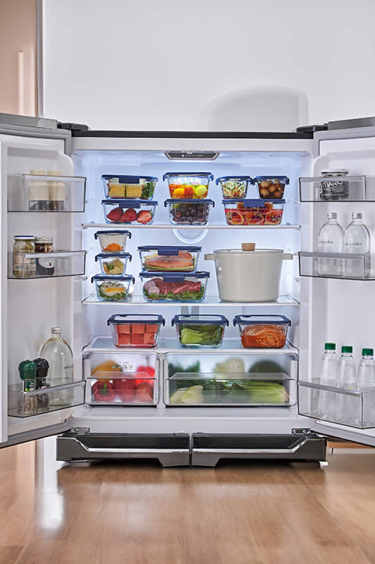 Fika Glace Vakumlu Cam Saklama Kabı 1200ML Mavi - 4