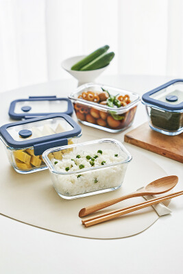 Fika Glace Vakumlu Cam Saklama Kabı 1200ML Mavi - 7