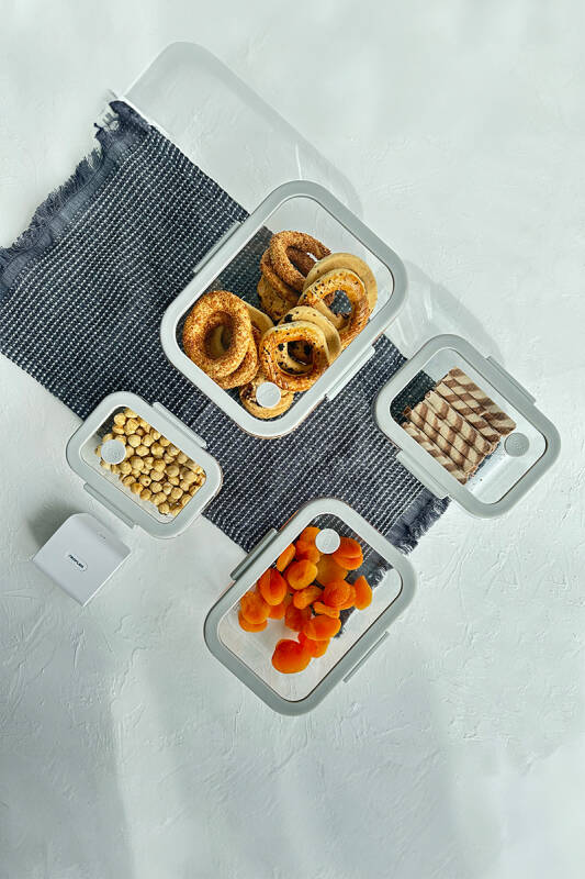 Fika Glace Vakumlu Cam Saklama Kabı 1900ML Gri - 1