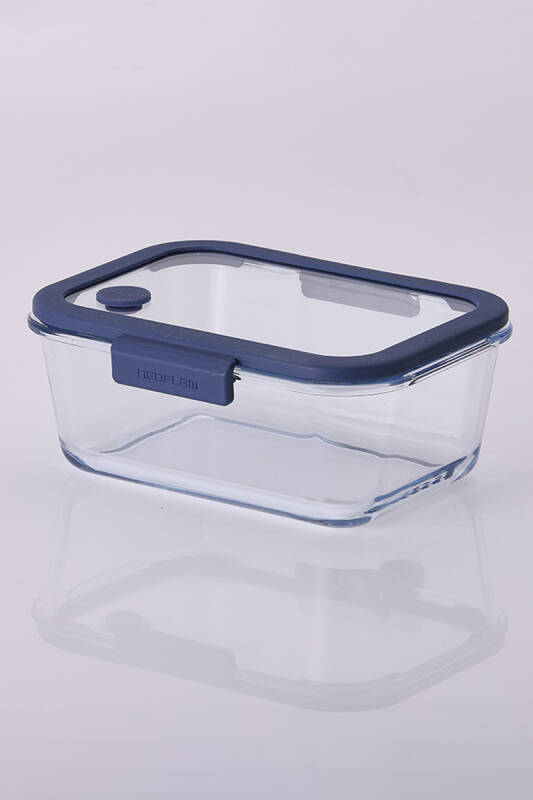 Fika Glace Vakumlu Cam Saklama Kabı 1900ML Mavi - 1