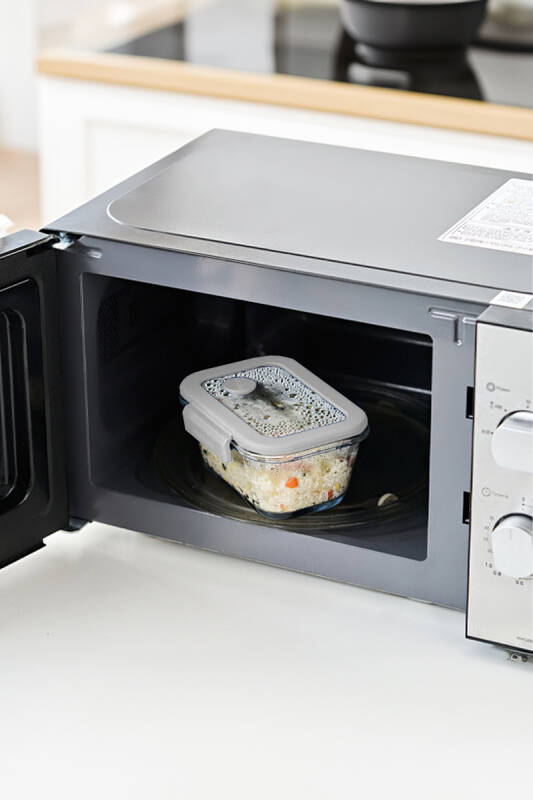 Fika Glace Vakumlu Cam Saklama Kabı 800ML Gri - 5