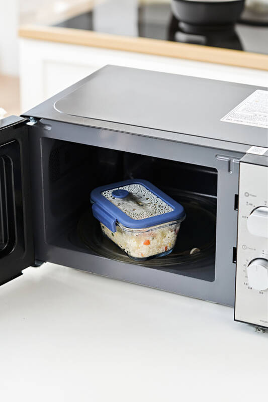 Fika Glace Vakumlu Cam Saklama Kabı 800ML Mavi - 5