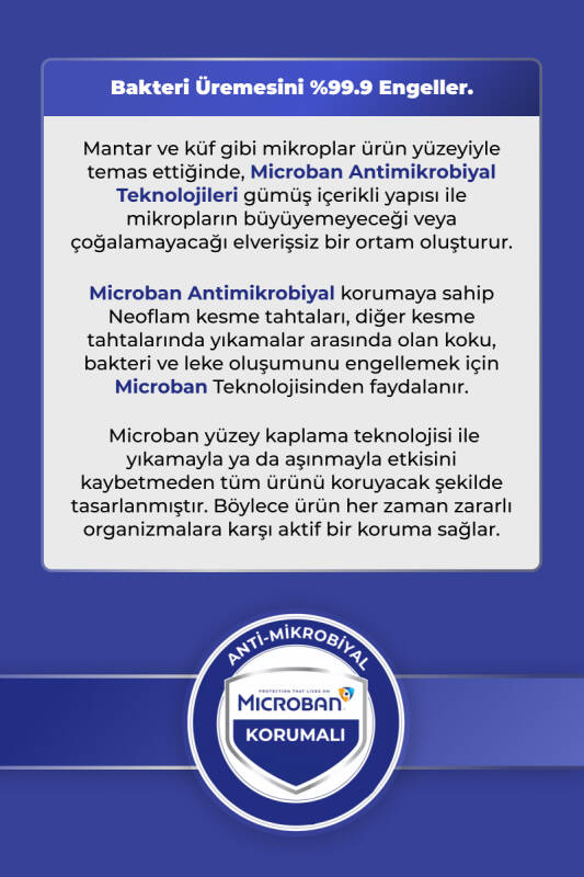 Fika Microban Kesme Tahtası Büyük 305*445*9 Mm Bej - 4