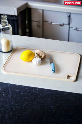 Fika Microban Kesme Tahtası Orta 254*368*8 Mm Bej - Neoflam