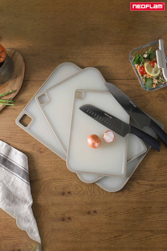 Fika Microban Kesme Tahtası Seti 3 Parça Bej - 1