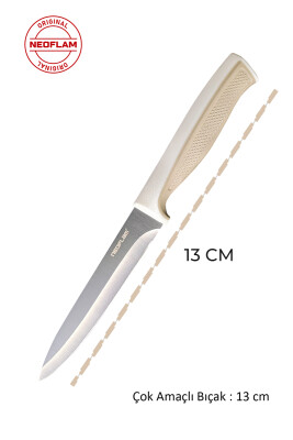 Fika Microban Çok Amaçlı Bıçak 13Cm, Bej - 3