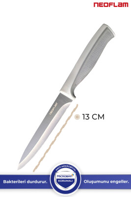 Fika Microban Çok Amaçlı Bıçak 13Cm, Gri - 3