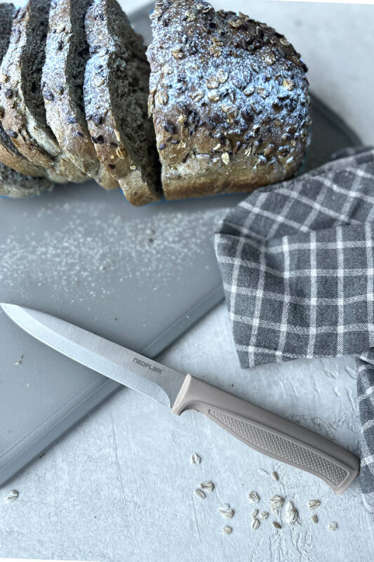 Fika Microban Çok Amaçlı Bıçak 13Cm, Gri - 4