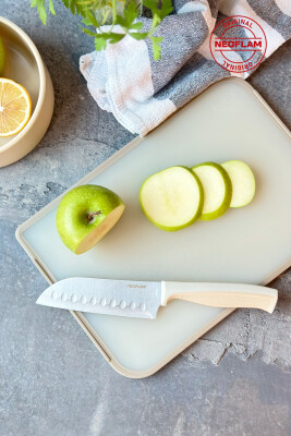 Fika Microban Santoku Bıçak 13Cm, Bej - 2