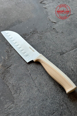Fika Microban Santoku Bıçak 13Cm, Bej - 6