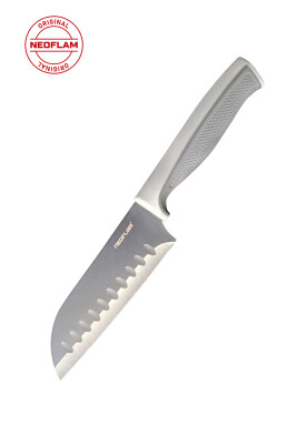 Fika Microban Santoku Bıçak 13 Cm, Gri - Neoflam