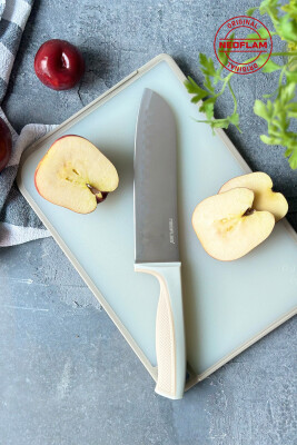 Fika Microban Santoku Bıçak 18 Cm, Bej - Neoflam (1)