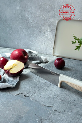 Fika Microban Santoku Bıçak 18 Cm, Bej - 5