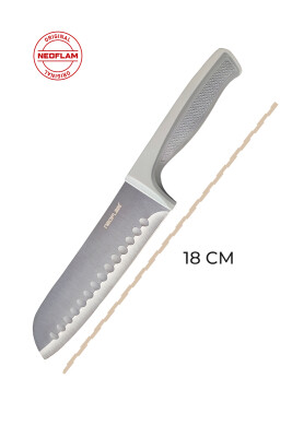 Fika Microban Santoku Bıçak 18Cm, Gri - 3