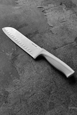 Fika Microban Santoku Bıçak 18Cm, Gri - 5