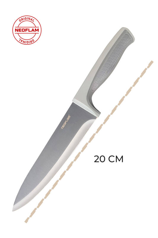Fika Microban Şef Bıçağı 20 Cm, Gri - 3