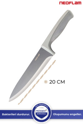 Fika Microban Şef Bıçağı 20 Cm, Gri - 3