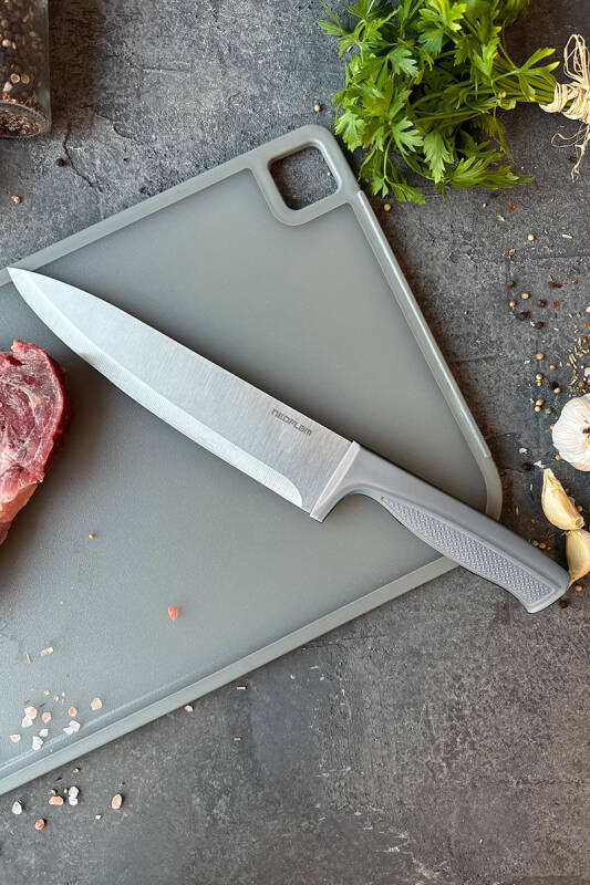 Fika Microban Şef Bıçağı 20 Cm, Gri - 4