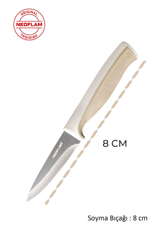 Fika Microban Soyma Bıçağı 8 Cm, Bej - 3