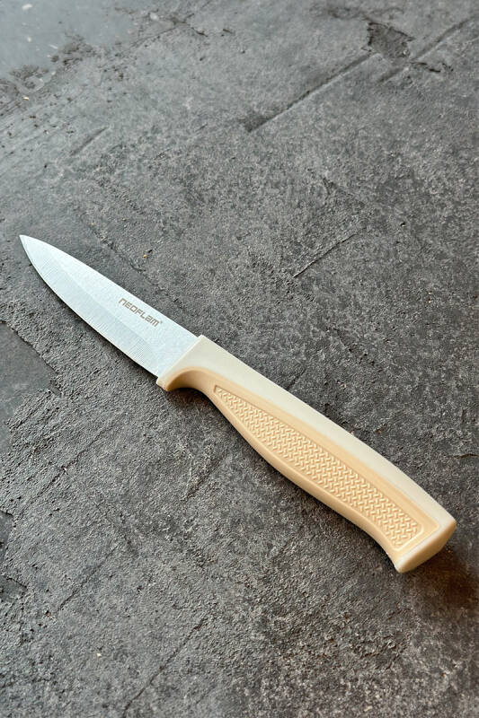 Fika Microban Soyma Bıçağı 8 Cm, Bej - 1