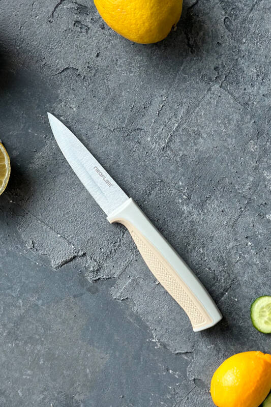 Fika Microban Soyma Bıçağı 8 Cm, Bej - 2