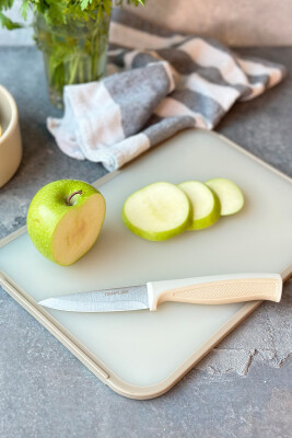 Fika Microban Soyma Bıçağı 8 Cm, Bej - 4