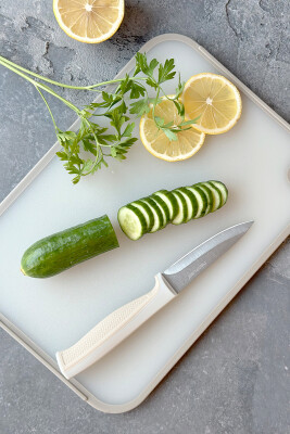 Fika Microban Soyma Bıçağı 8 Cm, Bej - 5