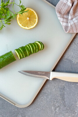 Fika Microban Soyma Bıçağı 8 Cm, Bej - 6