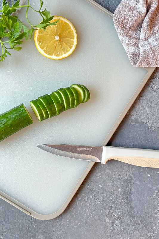 Fika Microban Soyma Bıçağı 8 Cm, Bej - 6