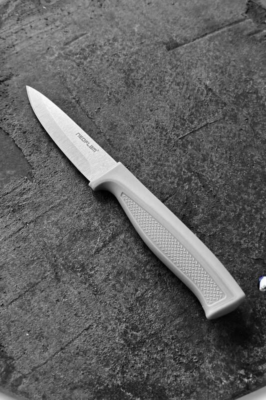 Fika Microban Soyma Bıçağı 8Cm, Gri - 1