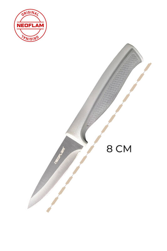 Fika Microban Soyma Bıçağı 8Cm, Gri - 3