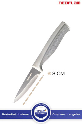 Fika Microban Soyma Bıçağı 8Cm, Gri - 3