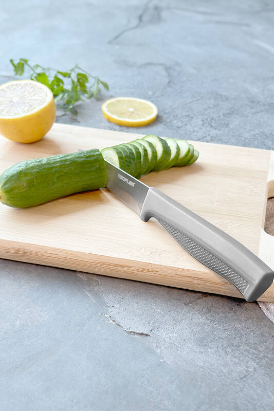 Fika Microban Soyma Bıçağı 8Cm, Gri - 4