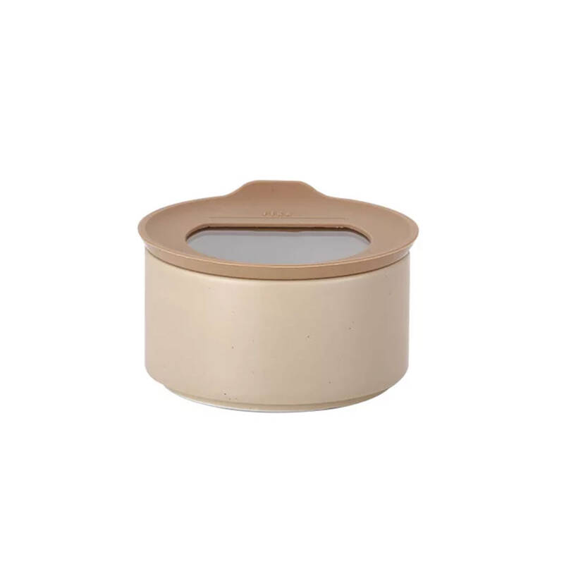 Fika One Seramik Saklama Kabı 200Ml Bej - 1