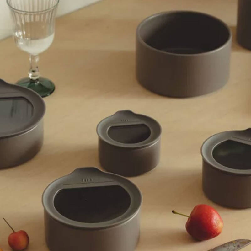 Fika One Seramik Saklama Kabı 200Ml Gri - 5