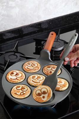 Fika Seramik Kaplamalı Pancake Tavası 26 CM - Gri - Neoflam