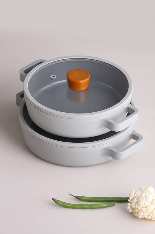 Fika Sahan Set 2'li 20-22 CM - Gri - 1