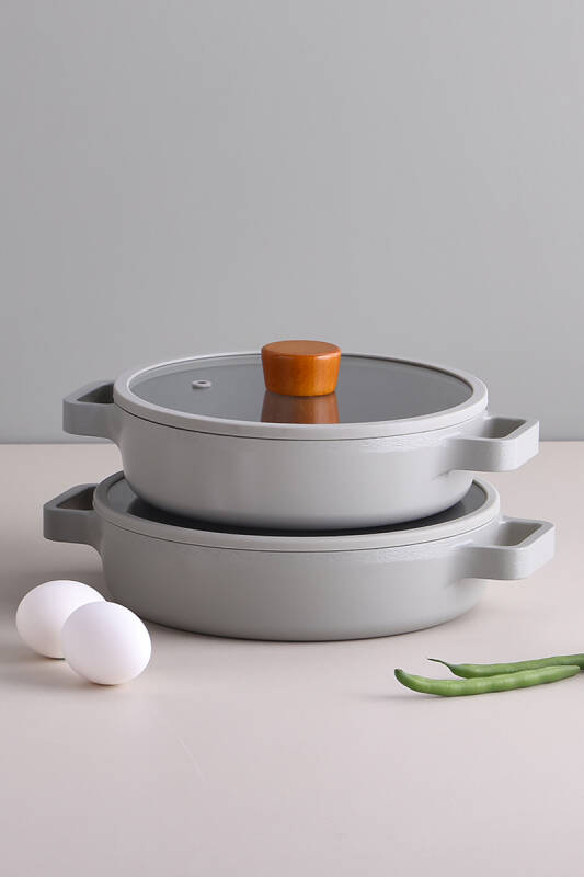 Fika Sahan Set 2'li 20-22 CM - Gri - 2