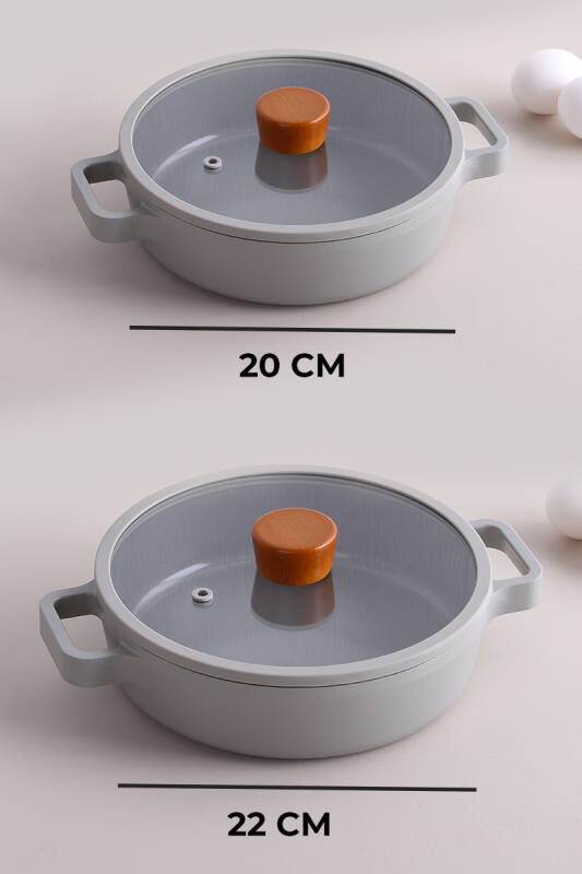 Fika Sahan Set 2'li 20-22 CM - Gri - 3