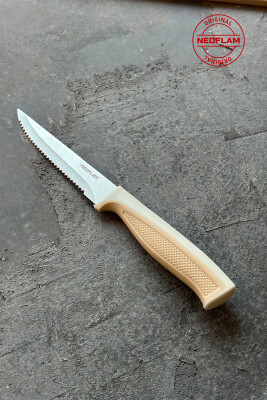 Fika Tırtıklı Steak Bıçağı,11 Cm Bej - 1