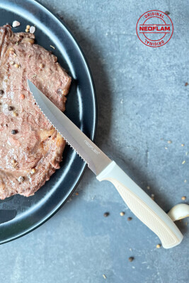Fika Tırtıklı Steak Bıçağı,11 Cm Bej - Neoflam (1)