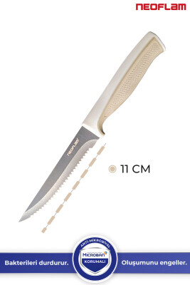 Fika Tırtıklı Steak Bıçağı,11 Cm Bej - 3