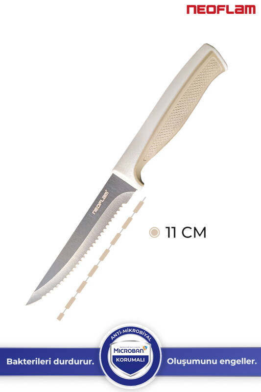 Fika Tırtıklı Steak Bıçağı,11 Cm Bej - 3