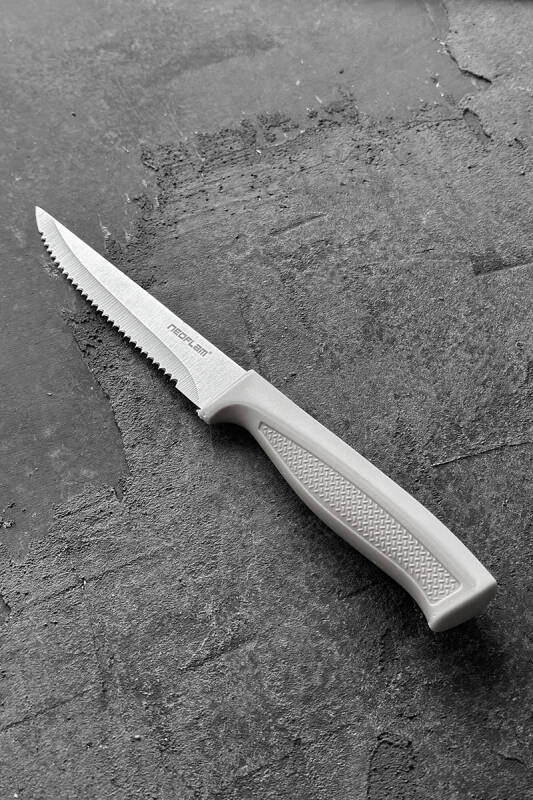 Fika Tırtıklı Steak Bıçağı,11 Cm Gri - 1