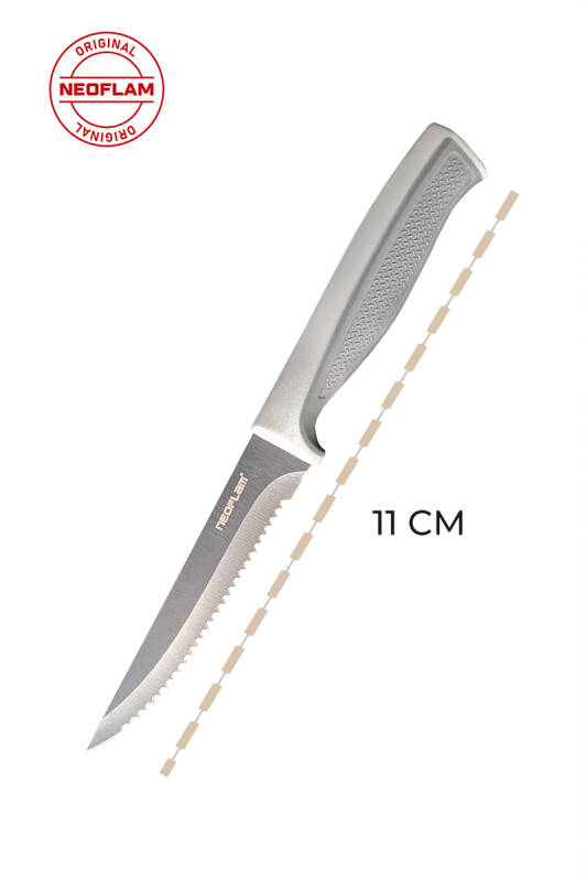 Fika Tırtıklı Steak Bıçağı,11 Cm Gri - 3