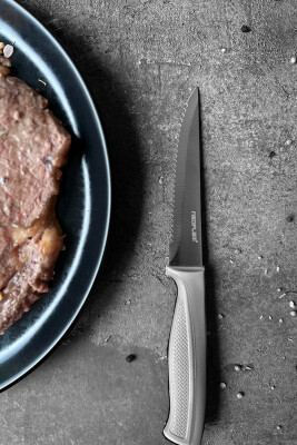 Fika Tırtıklı Steak Bıçağı,11 Cm Gri - 4