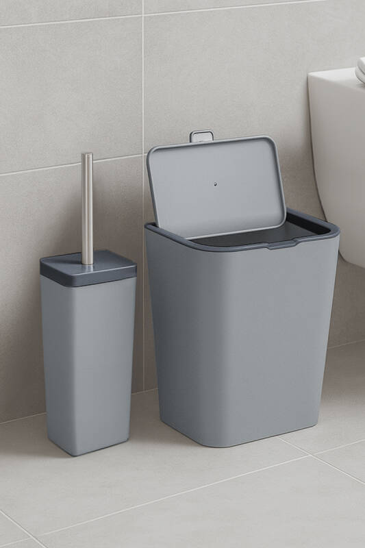 Flip 2'li Banyo Seti - Gri - 6