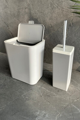 Flip 2'li Banyo Seti - Koyu Bej - Primanova (1)