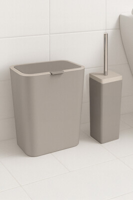 Flip 2'li Banyo Seti - Koyu Bej - 5