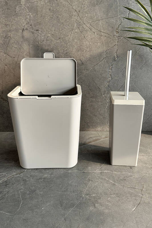 Flip 2'li Banyo Seti - Koyu Bej - 4